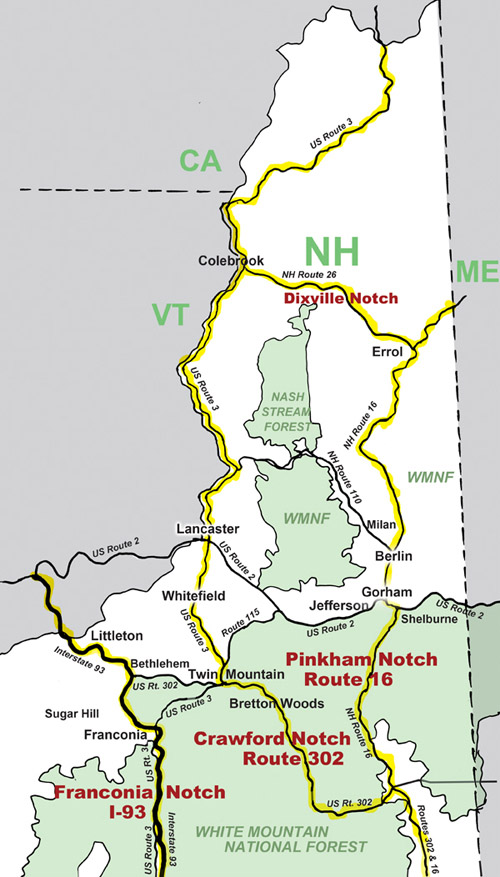Road Map Northern NH