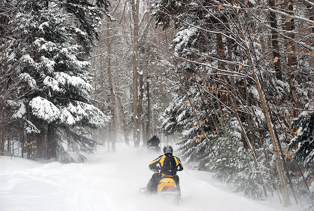 Snowmobilers in NH