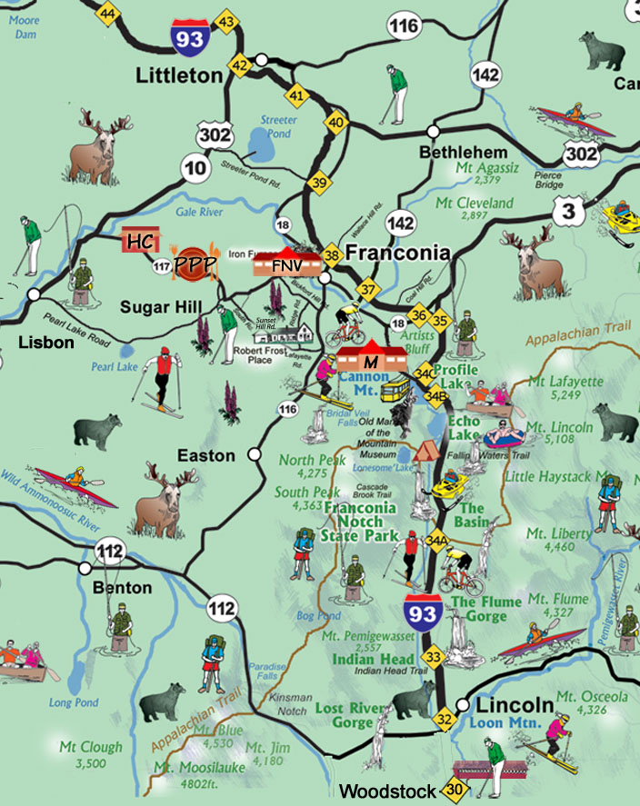 Pinkham Notch and North Recreation Map